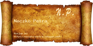 Neczko Petra névjegykártya
